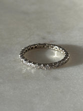 Load image into Gallery viewer, Vintage 14k White Gold Diamond Infinity Band Size 7.5
