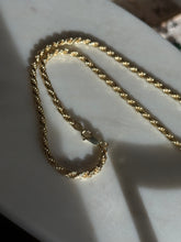 Load image into Gallery viewer, Italian Solid Gold Vermeil Rope Chain 20”
