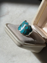 Load image into Gallery viewer, Turquoise Inlay Sterling Silver Ring Size 5.5
