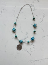 Load image into Gallery viewer, Sterling Blue Enamel Starfish Necklace
