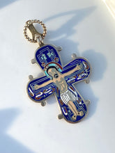 Load image into Gallery viewer, Bernhard Hertz Denmark Enamel Sterling Silver Dagmar Cross Pendant
