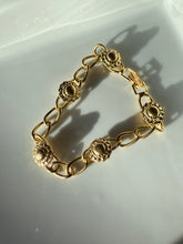 Load image into Gallery viewer, Vintage Gold Plated Bracelet 7.25”
