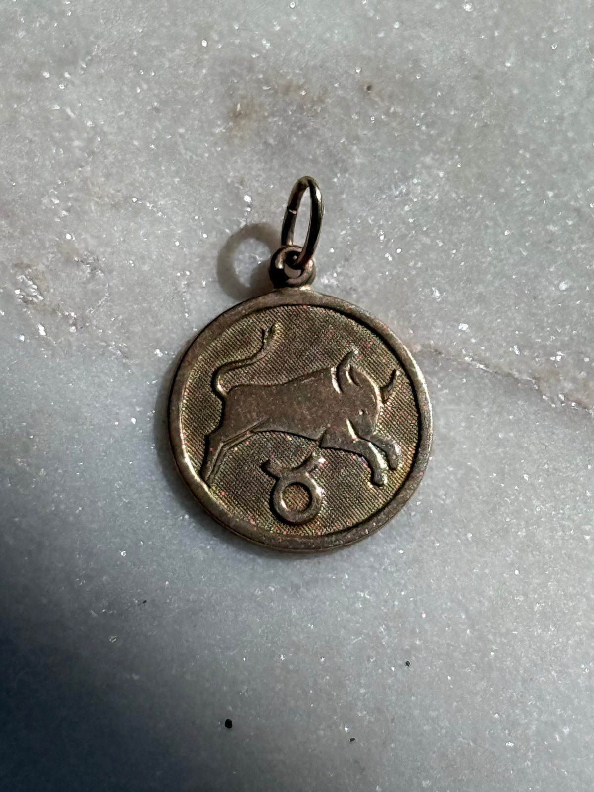 Vintage Taurus Zodiac 8k Gold Charm