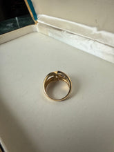 Load image into Gallery viewer, Natural Blue Sapphire &amp; Diamond 14k Gold Ring Size 6.75
