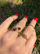 Load image into Gallery viewer, Garnet &amp; Diamond 14k Gold Bypass Ring
