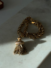 Load image into Gallery viewer, Monet Vintage Goldtone Tassle Bracelet 7”
