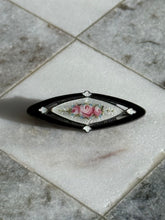 Load image into Gallery viewer, Floral Enamel Sterling Silver Brooch

