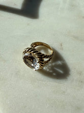 Load image into Gallery viewer, Chunky Quartz Gold Vermeil Ring Size 6
