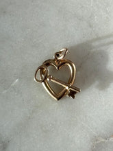 Load image into Gallery viewer, Vintage 14k Yellow Gold Heart Key Charm
