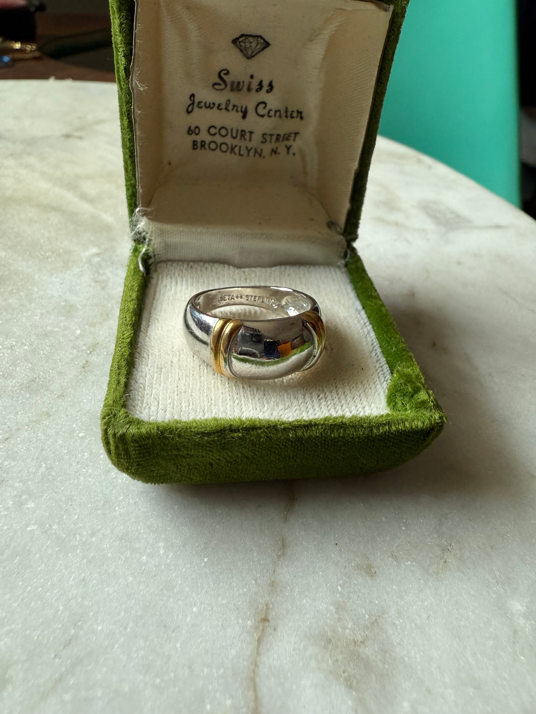 Two-Tone Sterling Ring Size 7.5