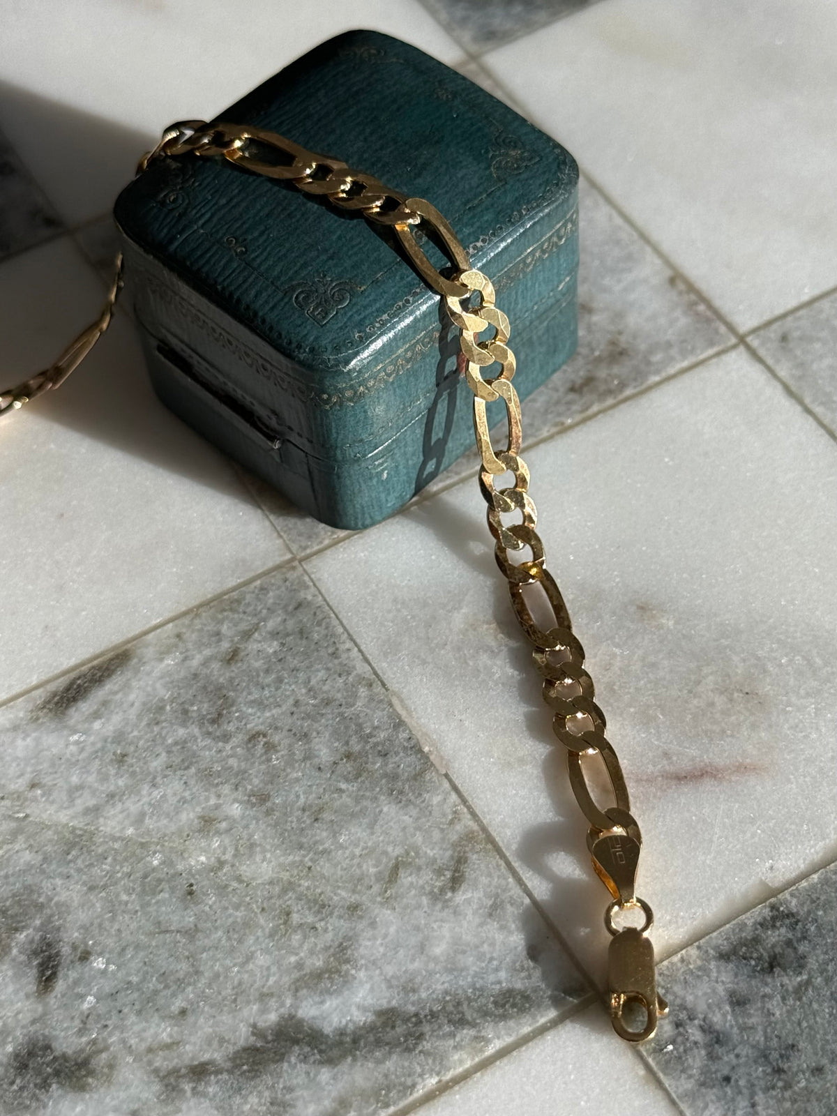 Italian Gold Vermeil Figaro Link Bracelet
