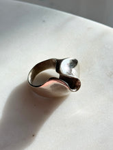 Load image into Gallery viewer, Chunky Sculptural Modernist Solid Sterling Silver Ring Size 7.5
