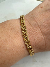 Load image into Gallery viewer, Midcentury 1/20 12k Gold Fill Double Curb Bracelet 7”
