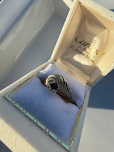 Load image into Gallery viewer, Natural Blue Sapphire Sterling Silver Modernist Ring
