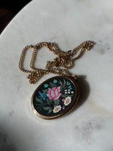 Load image into Gallery viewer, Vintage Floral Gold Plated Costume Necklace 26”
