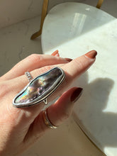 Load image into Gallery viewer, Abalone Shell Sterling Silver Ring Size 7.25
