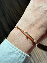 Load image into Gallery viewer, Solid 14k Gold Natural Diamond Cuff Bracelet
