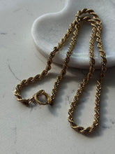 Load image into Gallery viewer, Vintage 1/20 12k Gold Filled Rope Chain 25”
