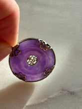 Load image into Gallery viewer, Dyed Purple Jade Sterling Silver Pendant
