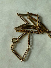 Load image into Gallery viewer, Ladder Link 18k Yellow Gold Chain 16”
