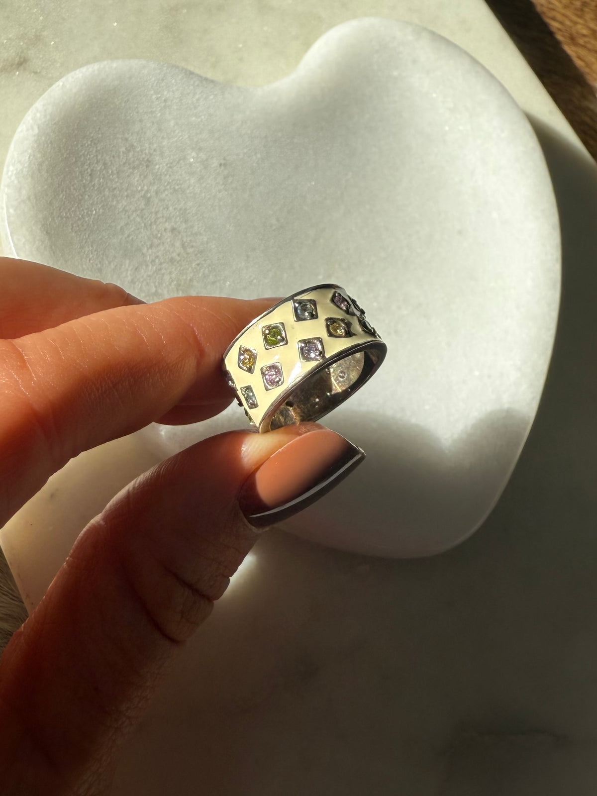 Sprinkle Enamel Sterling Silver Band