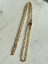 Load image into Gallery viewer, Italian Gold Vermeil Paperclip Link Chain 20”
