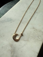 Load image into Gallery viewer, Crescent Gold Vermeil Necklace 16”-18”
