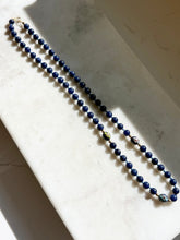 Load image into Gallery viewer, Cloisonné &amp; Sodalite Strand 14k Gold  Necklace 19”

