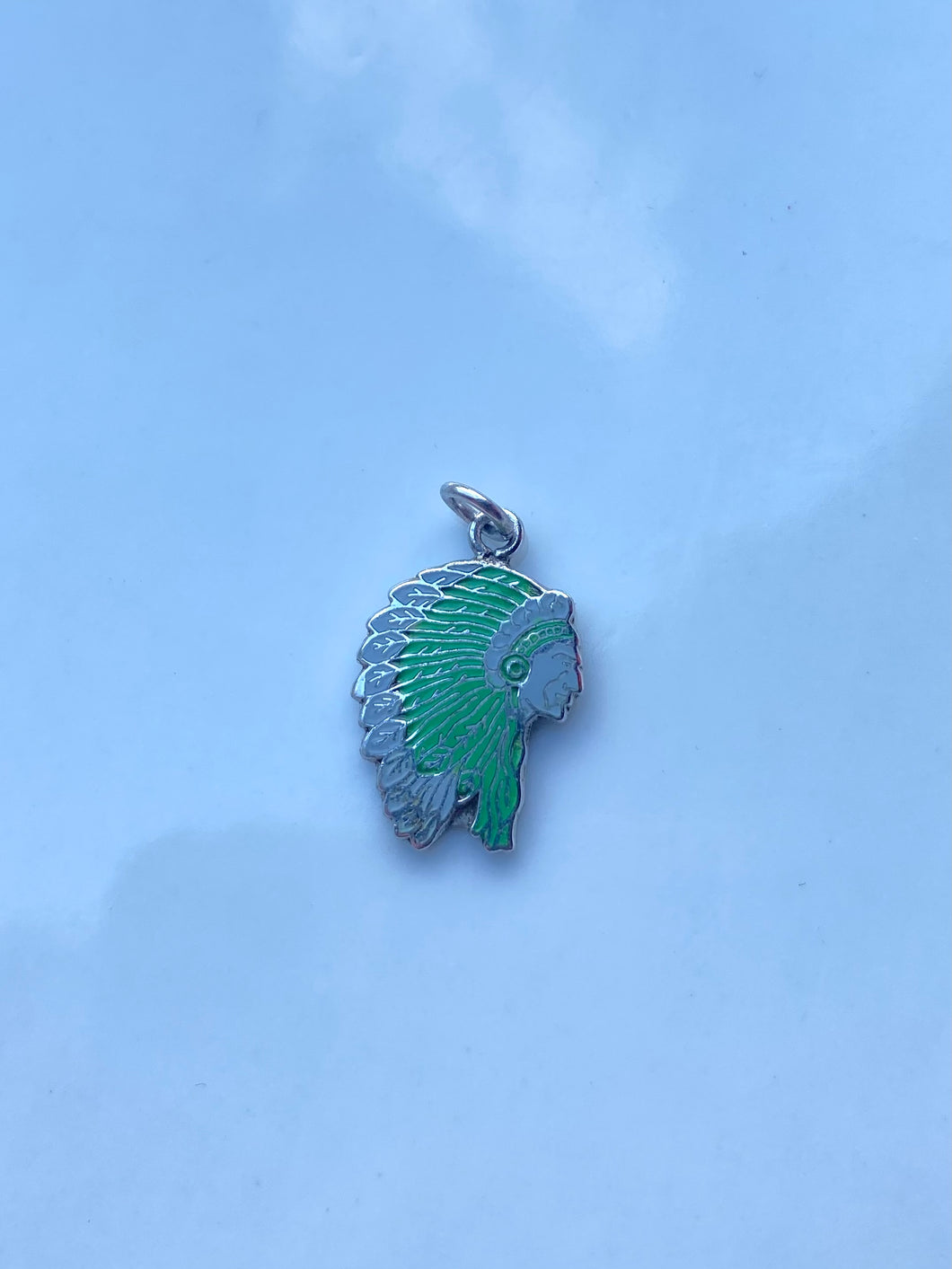 Enamel Indian Chief Sterling Charm