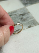 Load image into Gallery viewer, Vintage 14k Gold Diamond Band Size 5.5
