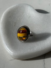 Load image into Gallery viewer, Amber Sterling Silver Ring Size 8.5
