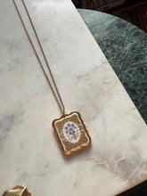 Load image into Gallery viewer, Franklin Mint Fine Porcelain Gold Plated Vintage Necklace 20”
