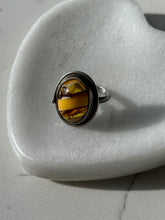 Load image into Gallery viewer, Amber Sterling Silver Ring Size 8.5

