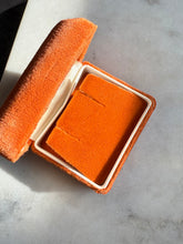 Load image into Gallery viewer, Vintage Orange Velvet Earring Box
