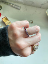 Load image into Gallery viewer, Amethyst Inlay Sterling Silver Ring
