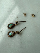 Load image into Gallery viewer, Vintage 14k Yellow Gold Opal Earrings
