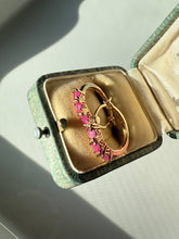 Load image into Gallery viewer, Ruby Gold Vermeil Hoop Earrings
