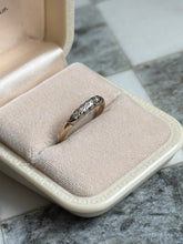 Load image into Gallery viewer, Vintage 14k Gold Diamond Band Size 5.5
