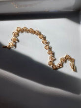 Load image into Gallery viewer, Heart Link Vintage 14k Yellow Gold Bracelet
