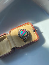 Load image into Gallery viewer, Multistone Inlay Sterling Silver Ring
