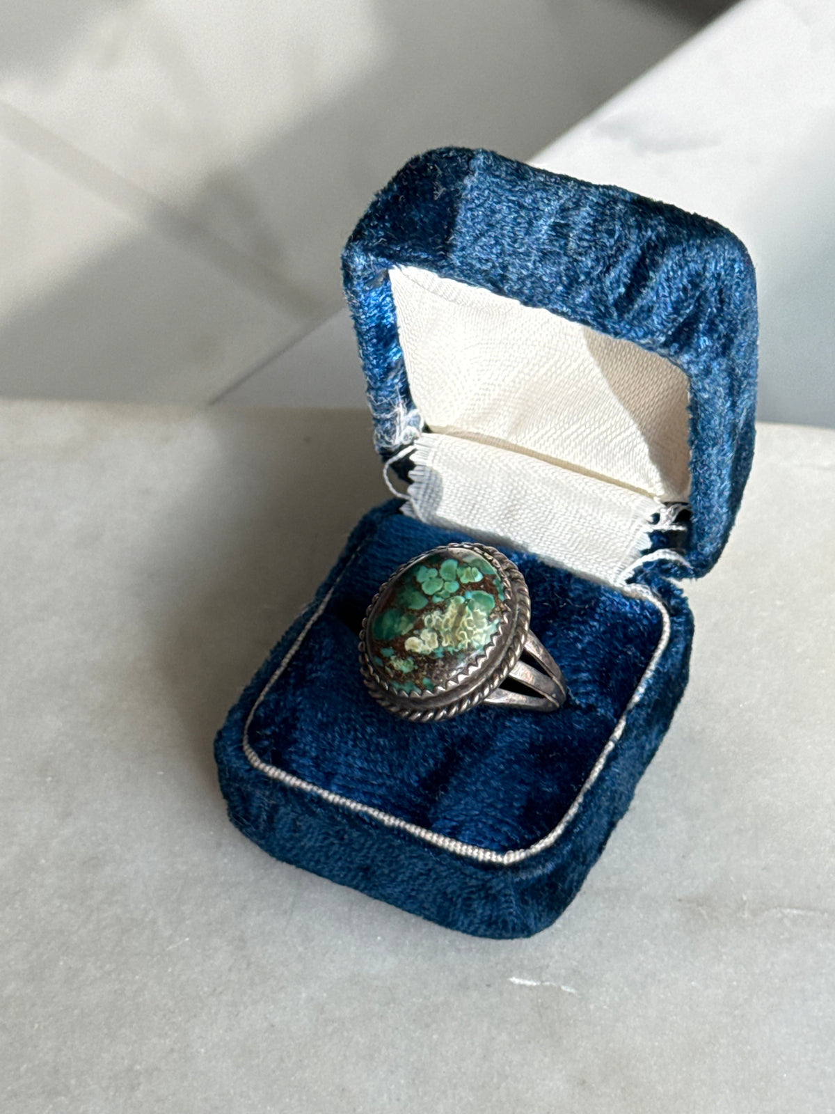 Turquoise Sterling Silver Ring Size 5.25