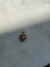 Load image into Gallery viewer, Vintage Natural Ruby 18k Gold Heart Charm
