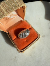 Load image into Gallery viewer, Vintage Sterling Silver Diamond Cut Dome Ring Size 6.75
