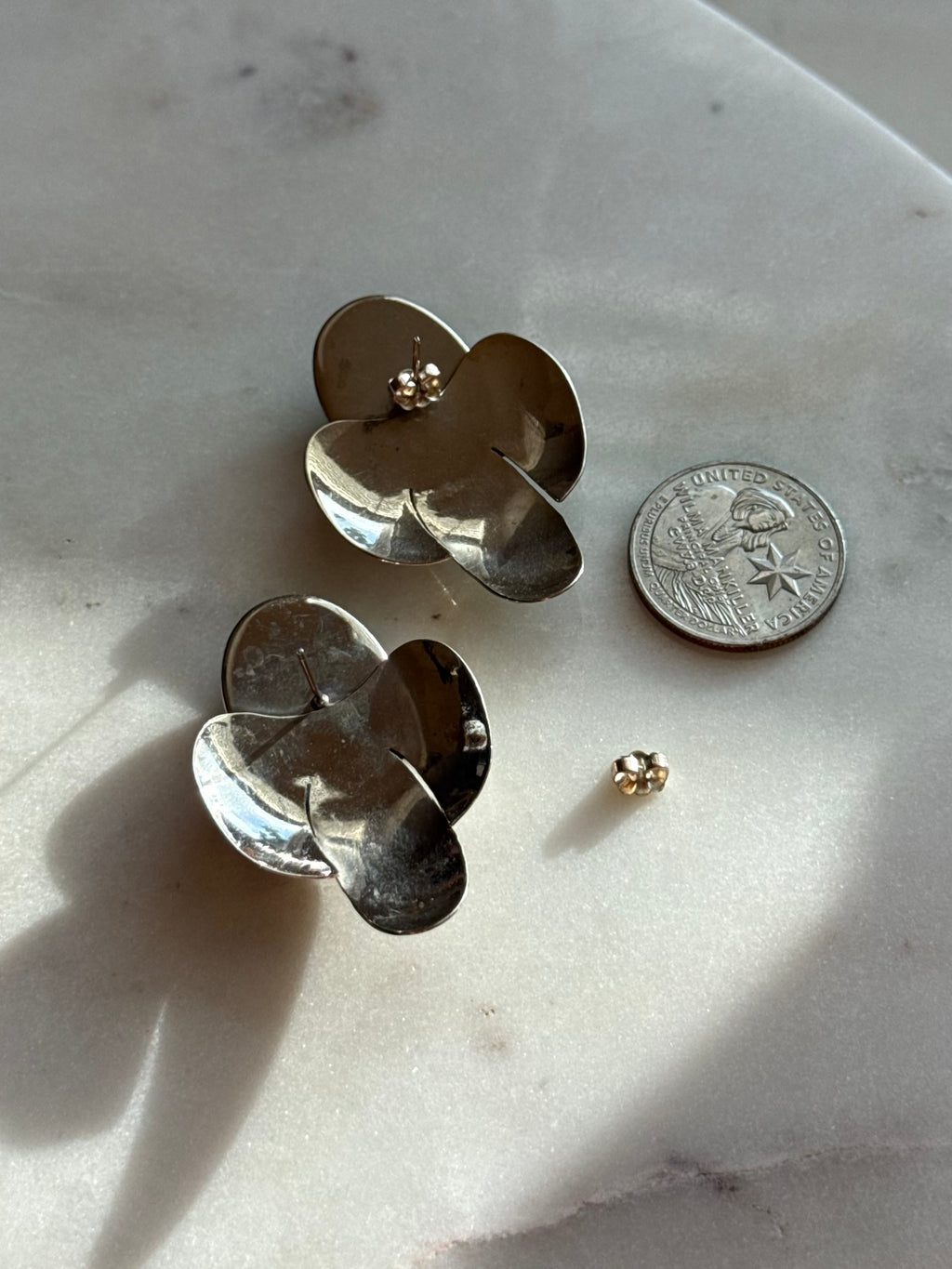 Vintage Agate Sterling Silver Earrings