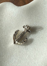 Load image into Gallery viewer, Vintage Sterling Silver CZ Anchor Pendant
