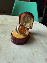 Load image into Gallery viewer, Amber Sterling Silver Ring Size 7.5
