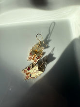 Load image into Gallery viewer, Vintage Cloisonné Enamel Butterfly Gold Plated Earrings
