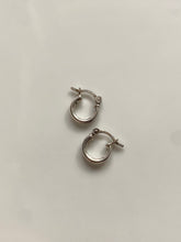 Load image into Gallery viewer, Dainty Micro Mini Vintage Sterling Silver Hoop Earrings
