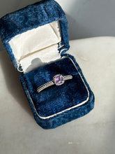 Load image into Gallery viewer, Amethyst Square Sterling Ring Size 10
