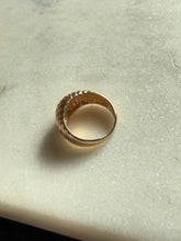 Load image into Gallery viewer, Vintage 10k Yellow Gold Croissant Ring Size 3.25
